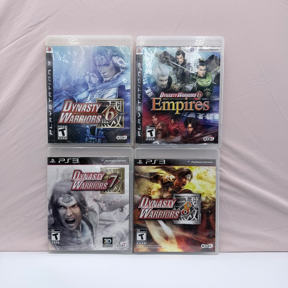 Dynasty Warriors 6 7 8 & 6 Empires PS3 Game Lot Koei Tecmo PlayStation 3 Bundle